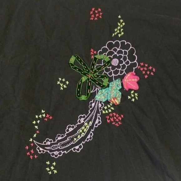 Free People Brown Corduroy Embroidered Skirt Size 2 - Picture 3 of 9